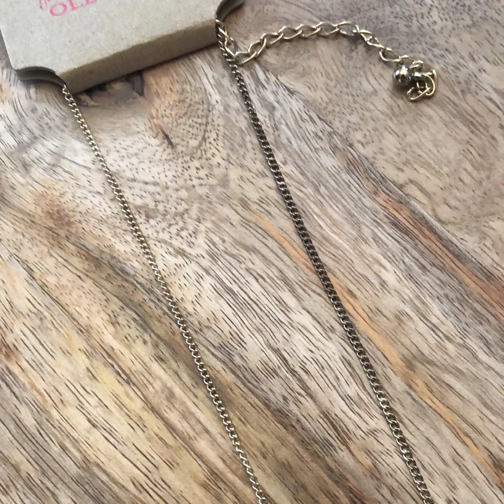 Old Navy Gold Rainbow Heart Necklace
